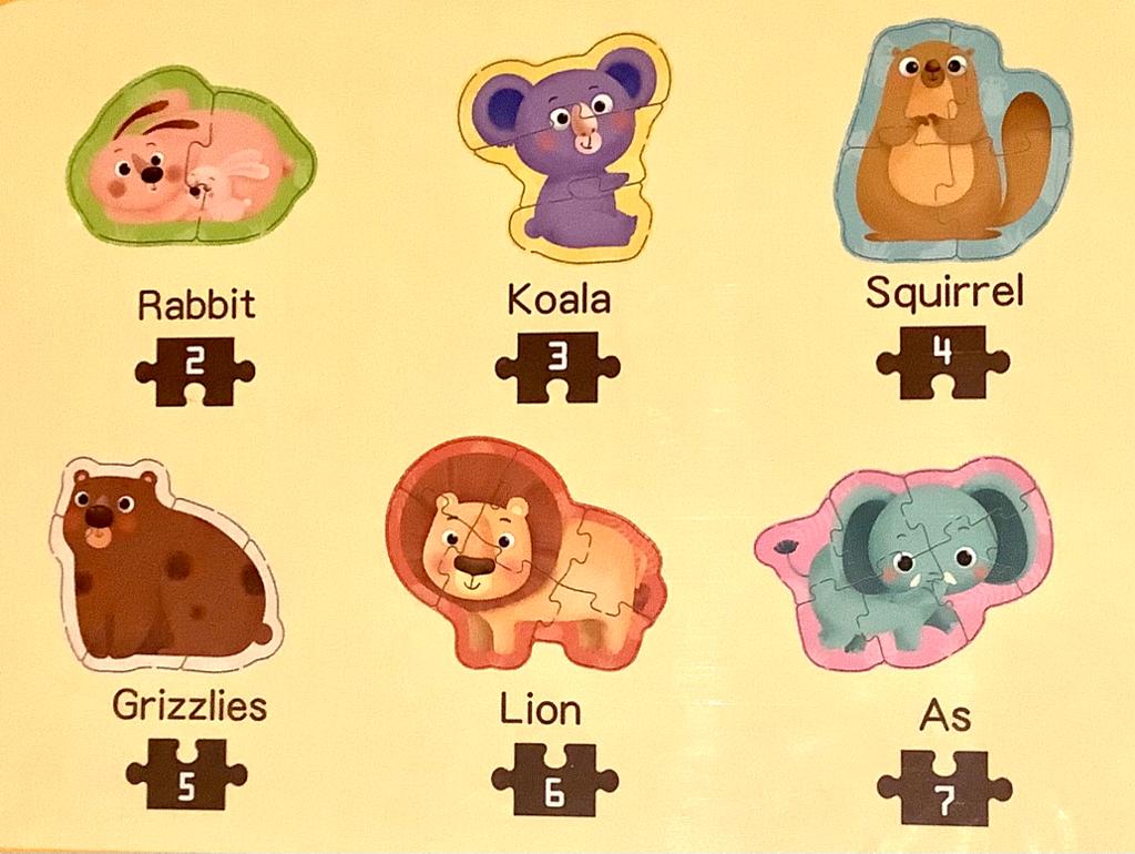 Puzzle 6 animales Selva