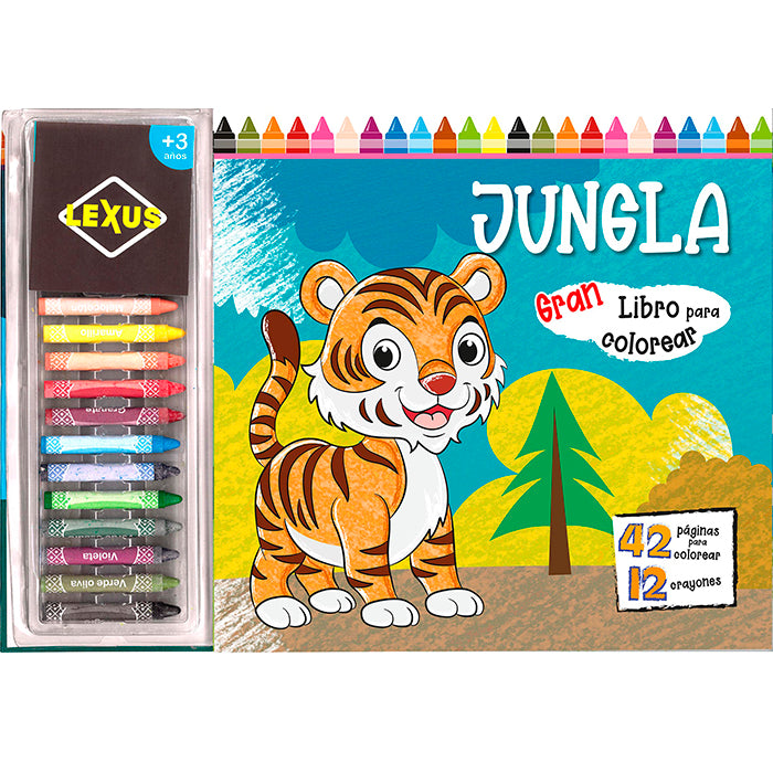 Libro Jungla – Gran libro para colorear