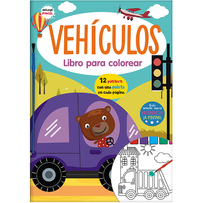 Libro Vehículos - Libro para Colorear
