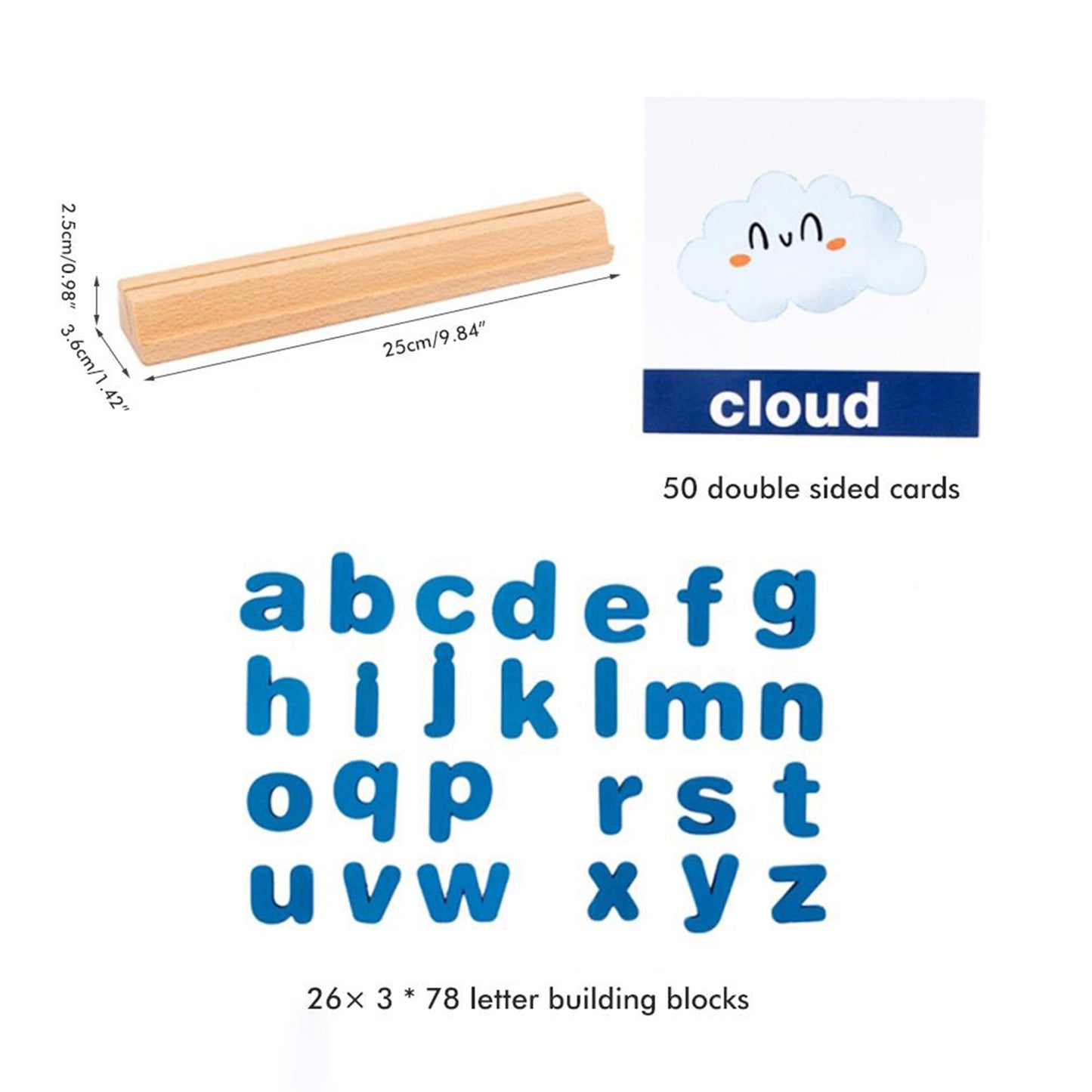 Juego arma palabras inglés Montessori