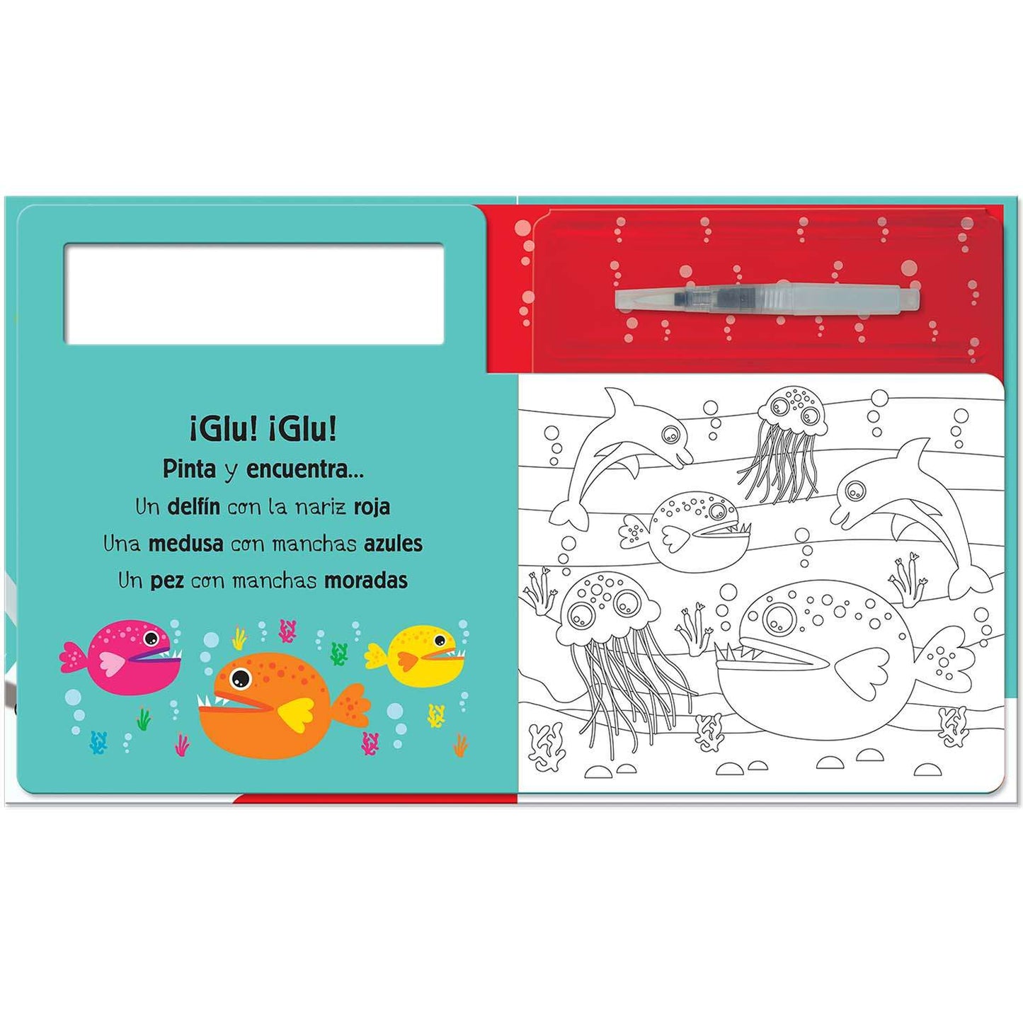 Libro Busca y Encuentra Bajo el Mar - Libro Pintable