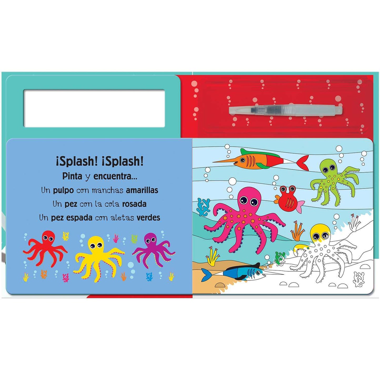 Libro Busca y Encuentra Bajo el Mar - Libro Pintable