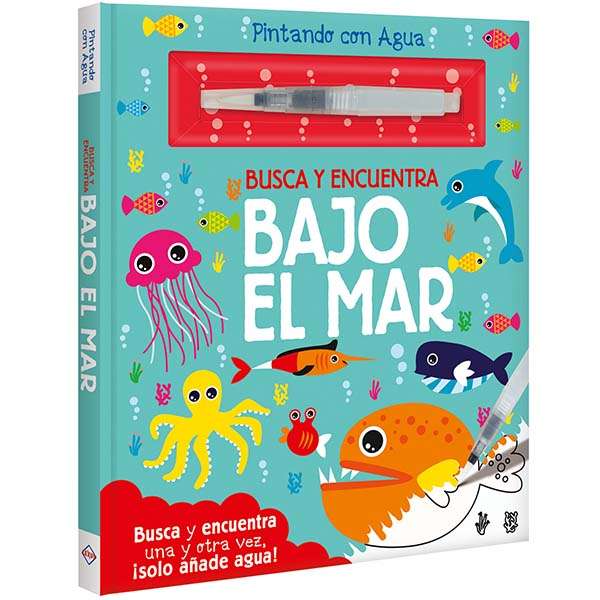 Libro Busca y Encuentra Bajo el Mar - Libro Pintable