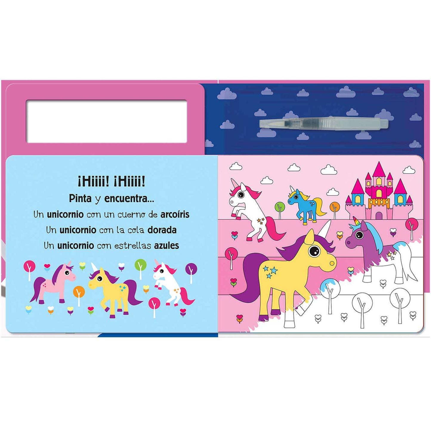 Libro Busca y Encuentra Unicornios - Libro Pintable
