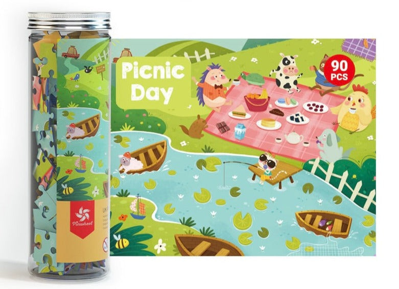 Puzzle 90 piezas diseño Picnic -Tubo