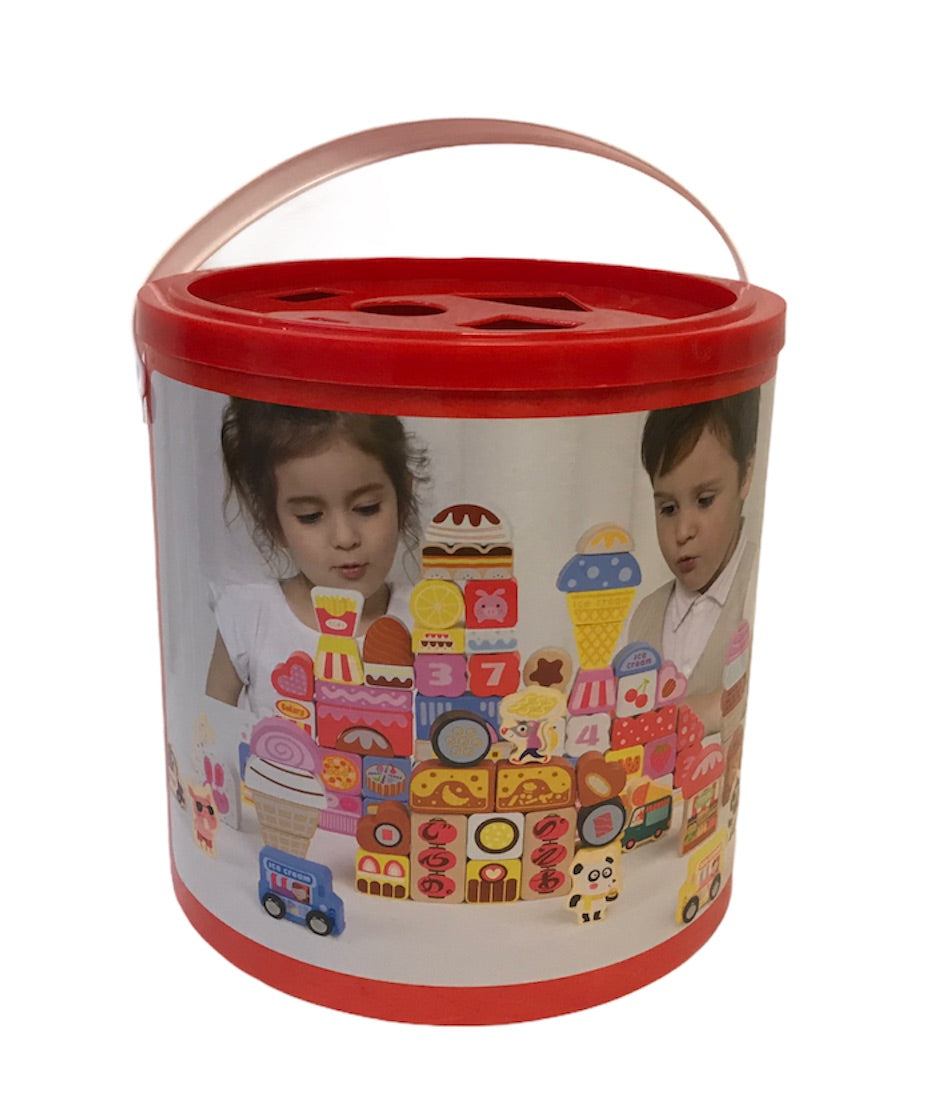 Balde helados y figuras de encaje