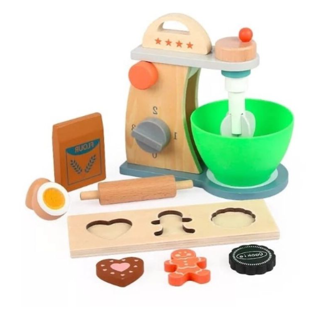 Juguete Batidora con Galletas 100% Madera