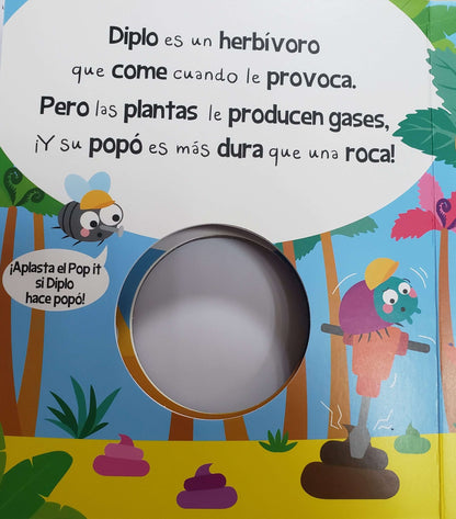 Libro ¡Jurásico Popó! - Pop It