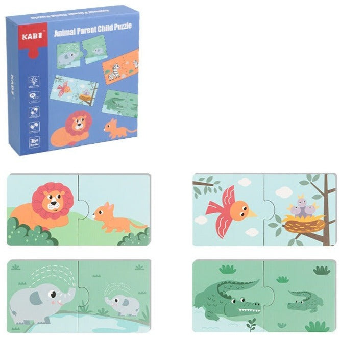 Puzzle asociación Animales Padre-Hijo
