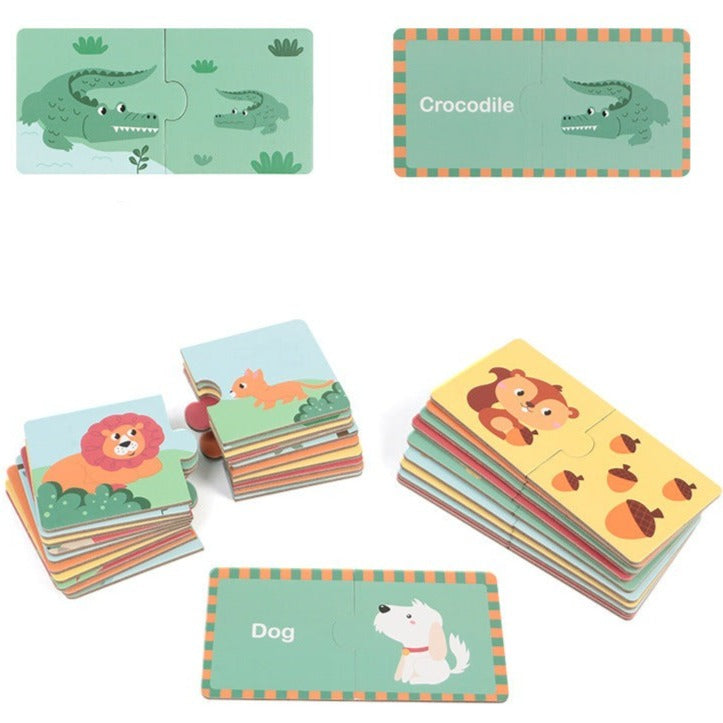 Puzzle asociación Animales Padre-Hijo