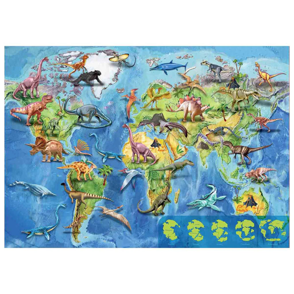 Puzzle Mapamundi Dinosaurios 150 Piezas