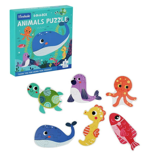 Puzzles 6 Diseños de Animales Marinos