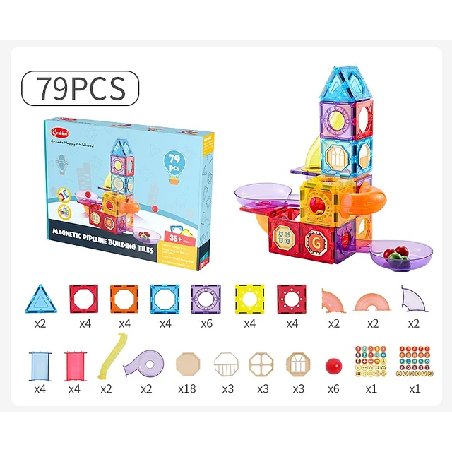 Juguete Bloques Magnéticos 79pcs