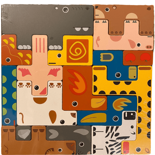 Katamino Animales (22 X 22 cm) 100% Madera
