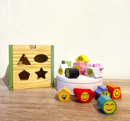 Juguete Caja con Encajes de Emociones 100% Madera
