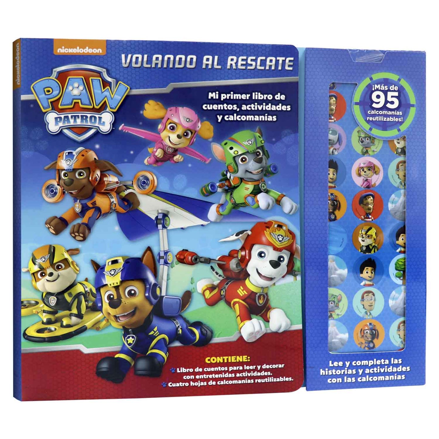 Libro Paw Patrol, Volando al Rescate - Calcomanías