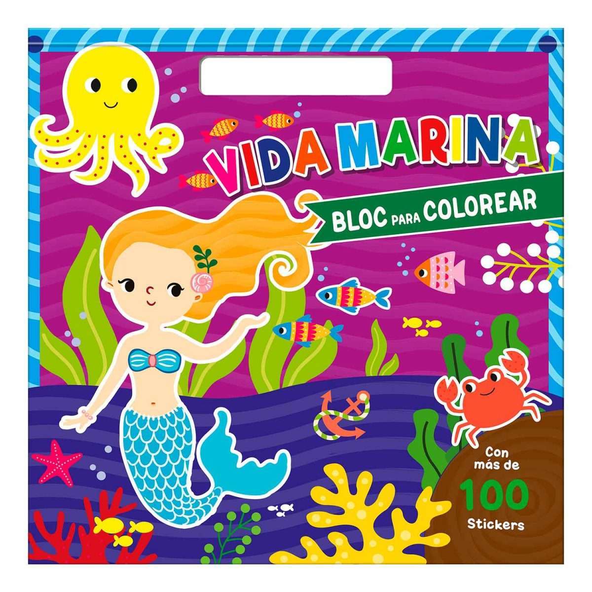Libro Vida Marina - Bloc para colorear