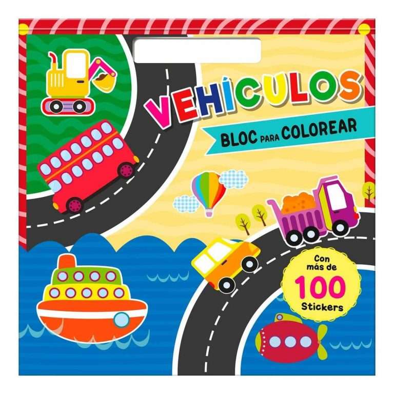 Libro Vehículos - Bloc para colorear