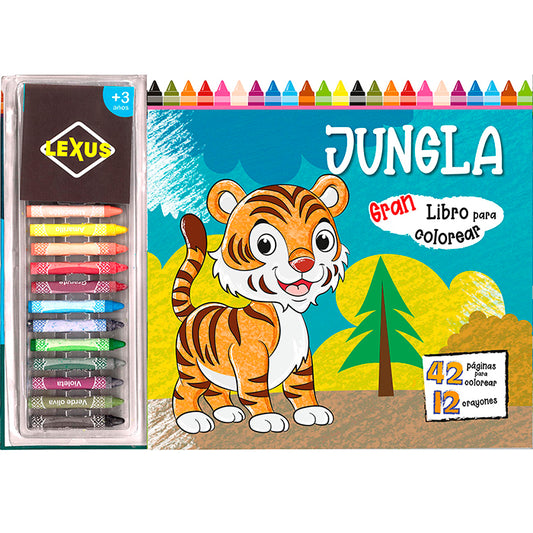 Libro Jungla – Gran libro para colorear