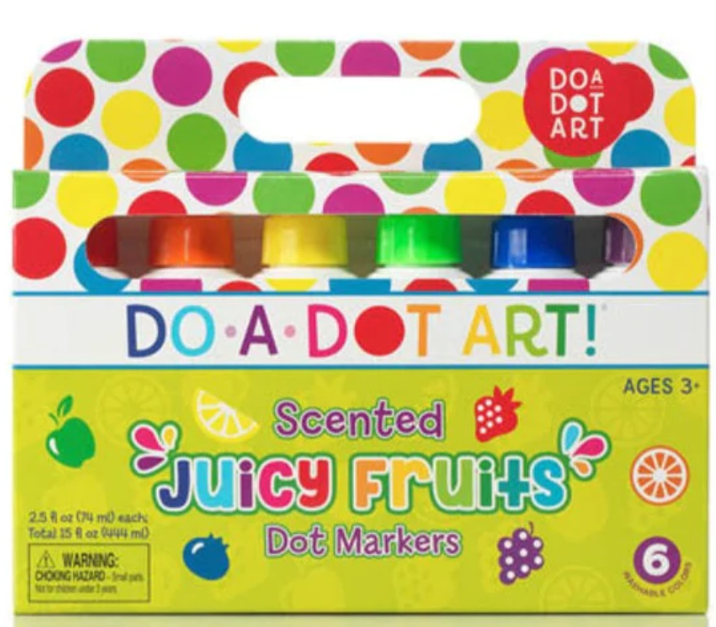Set Do a Dot Art! COLORES Y OLORES FRUTALES - Juicy Fruits - 6 colores