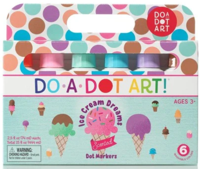 Set Do a Dot Art! TONOS PASTELES CON AROMAS DE HELADOS - Ice Cream Dreams - 6 colores
