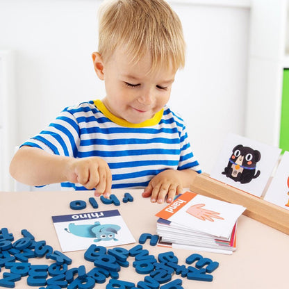 Juego arma palabras inglés Montessori