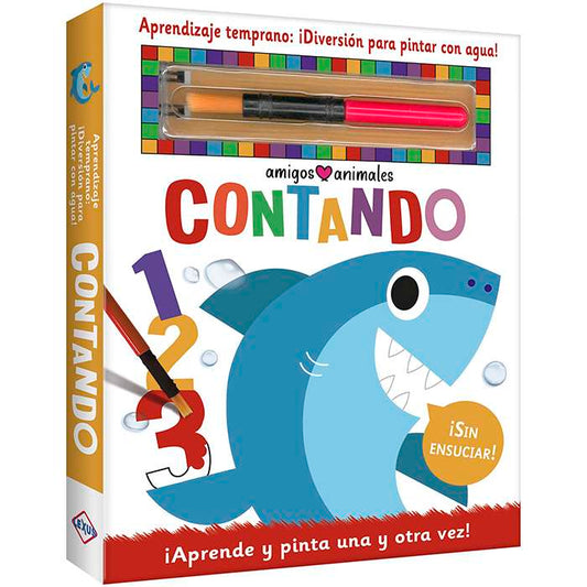 Libro Contando - Pinta con Agua - Libro Pintable