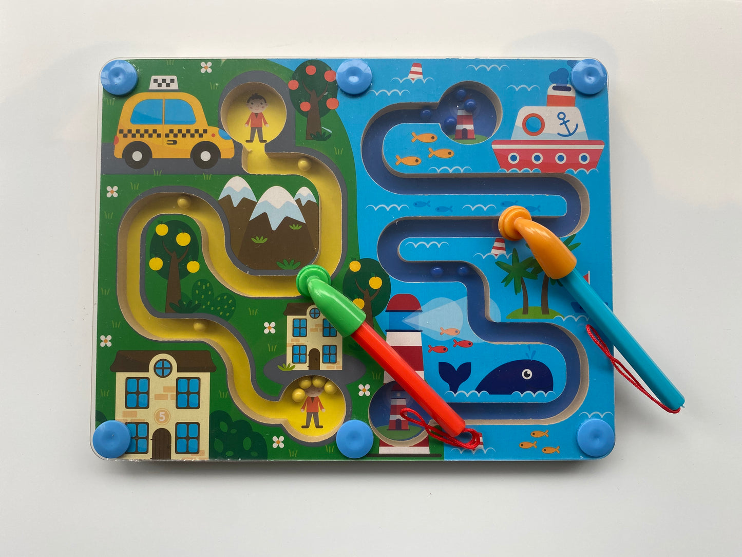 Tablero Laberinto Magnético mediano  - diseño Viajes