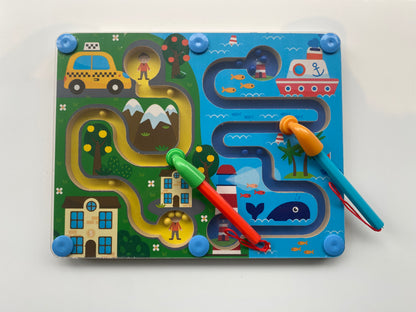 Tablero Laberinto Magnético mediano  - diseño Viajes