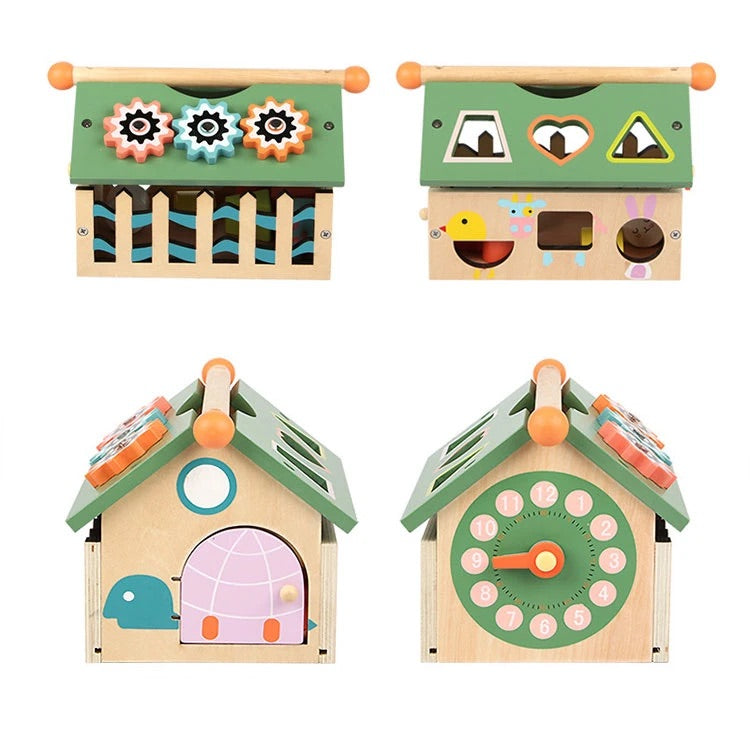 Juguete Casa Multifuncional 100% Madera Variedad Colores