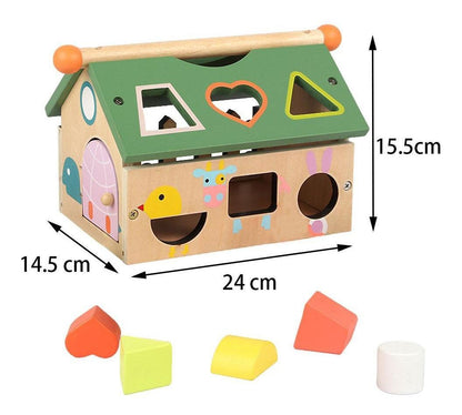 Juguete Casa Multifuncional 100% Madera Variedad Colores
