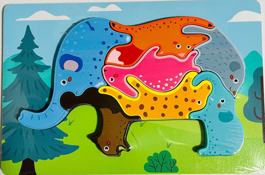 Puzzle Elefante Relieve