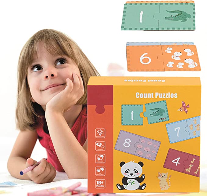 Puzzle asociación Animales Cantidades