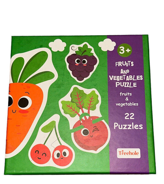 Puzzles con 22 Diseños de Frutas y Vegetales