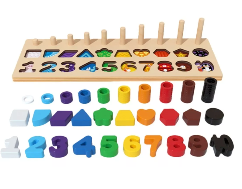 Ábaco Colorido + Formas y Números - Montessori